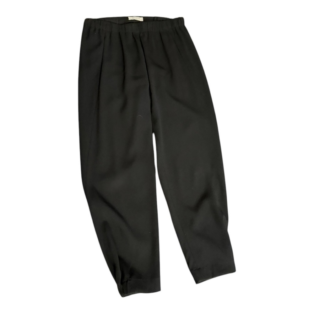 Aritzia Babaton Black Cropped Pants with Elastic Waistband